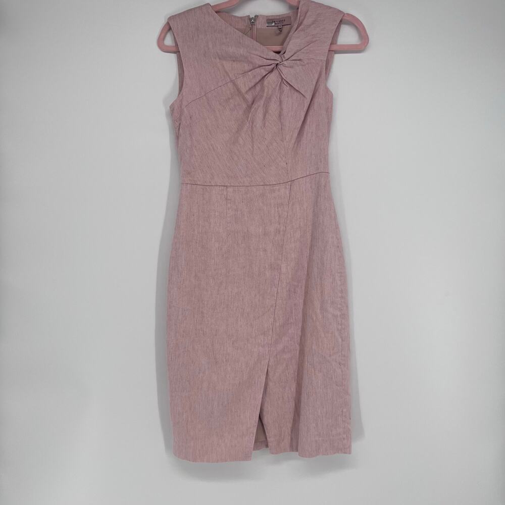 Tailored By Rebecca Taylor Twist Front Sheath Dress Sz 0